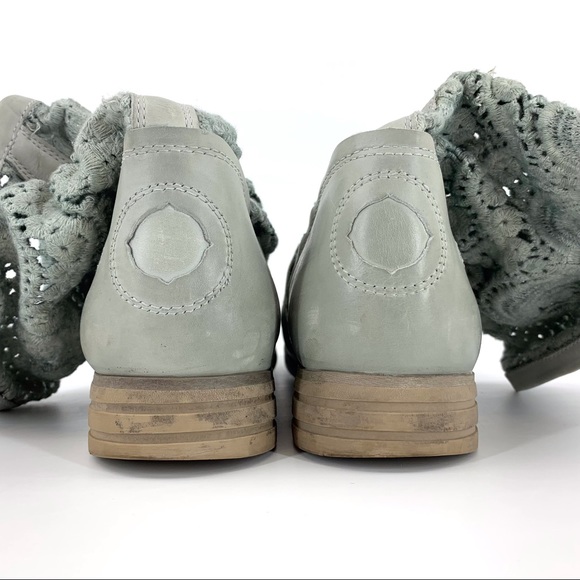 Bunker Footwear Grey Leather and Crochet Slouchy Boots, EU 41 - Picture 7 of 16